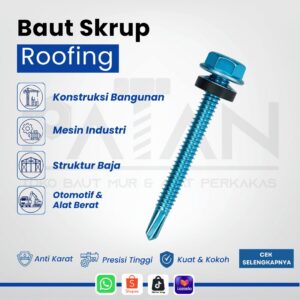 Skrup Roofing WILSON SDS + Seal Karet Putih
