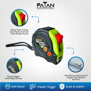 Meteran Classic Hioshi Rol Meteran Karet