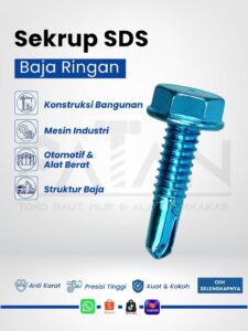 Sekrup SDS Baja Ringan tanpa Seal Karet