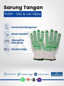 Sarung Tangan Dot dan Lis Hijau